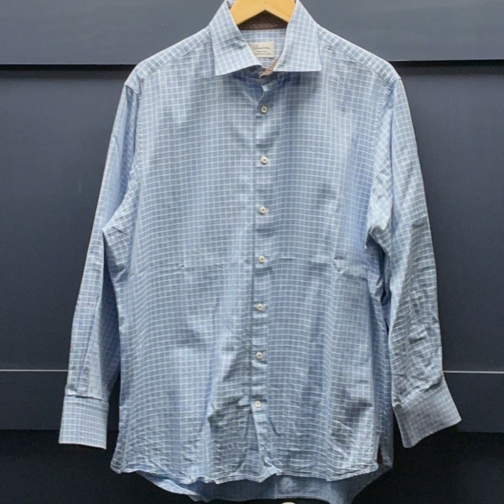 Men's Blue Checkered Shirt